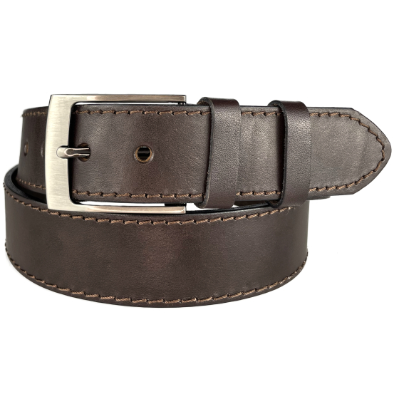 Pánský kožený opasek 34-1-40 hnědý