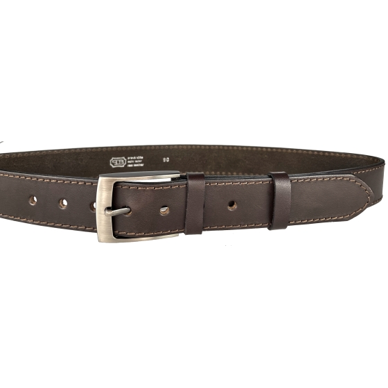 Pánský kožený opasek 34-1-40 hnědý