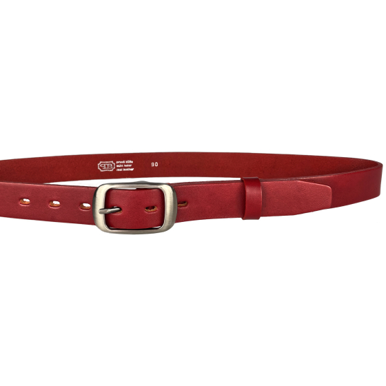 Dámský kožený opasek 30-190-93 červený