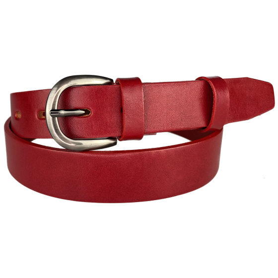 Dámský kožený opasek 30-191-93 červený