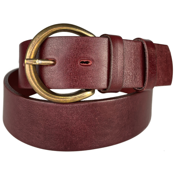 Dámský kožený opasek 12595 bordó