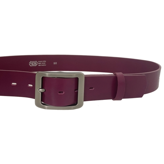 Dámský kožený opasek 15953 fuchsiový