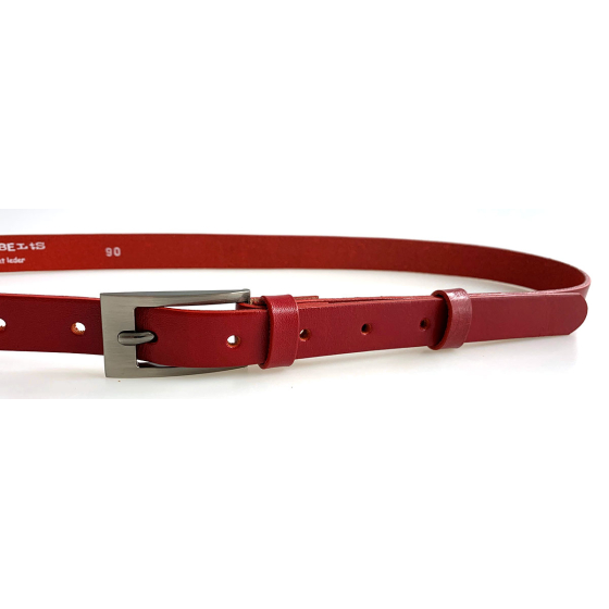 Dámský kožený opasek 20-184-93 červený
