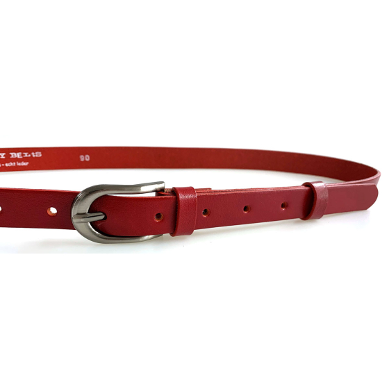 Dámský kožený opasek 20-186-93 červený