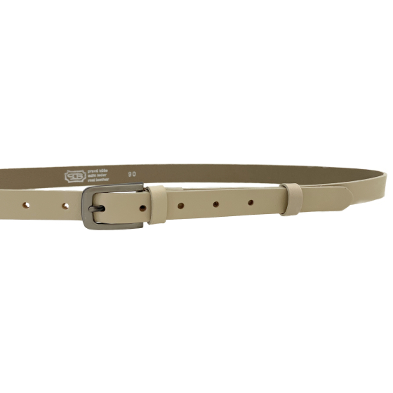 Dámský kožený opasek 20-204-44 krémový