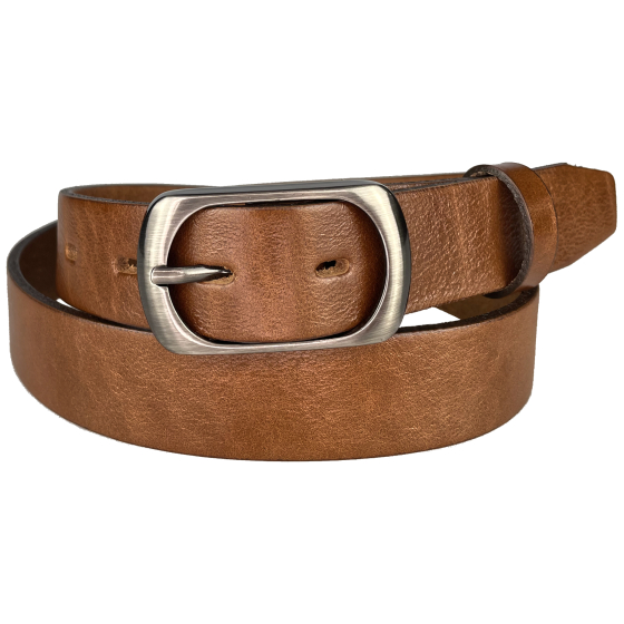 Dámský kožený opasek 30-196-48 hnědý