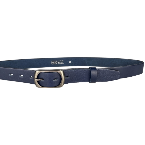 Dámský kožený opasek 30-196-56 modrý