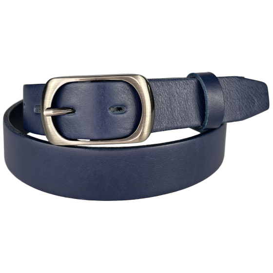 Dámský kožený opasek 30-196-56 modrý
