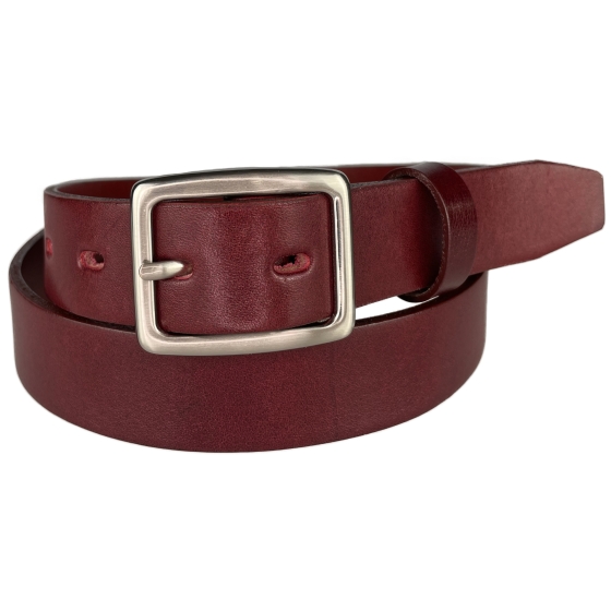 Dámský kožený opasek 30-197-95 bordó