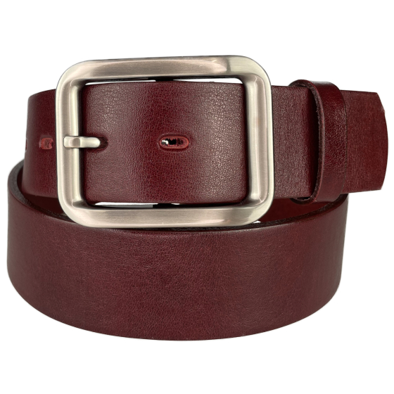 Dámský kožený opasek 4195 bordó