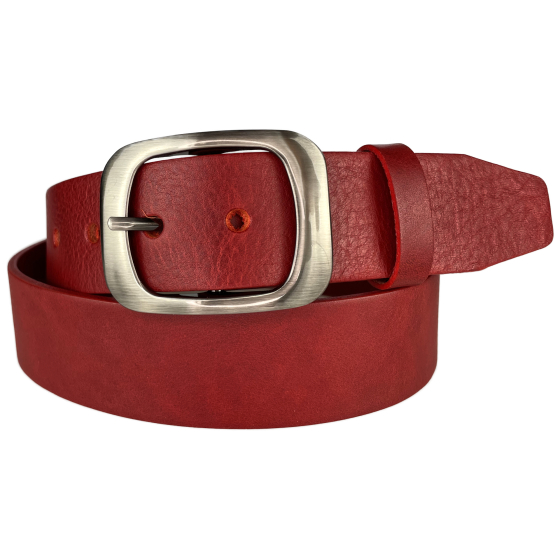 Dámský kožený opasek 99R90 červený