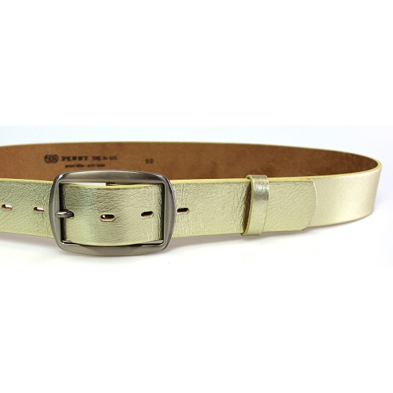 Dámský kožený opasek EXKLUZIV 117-173 zlatý