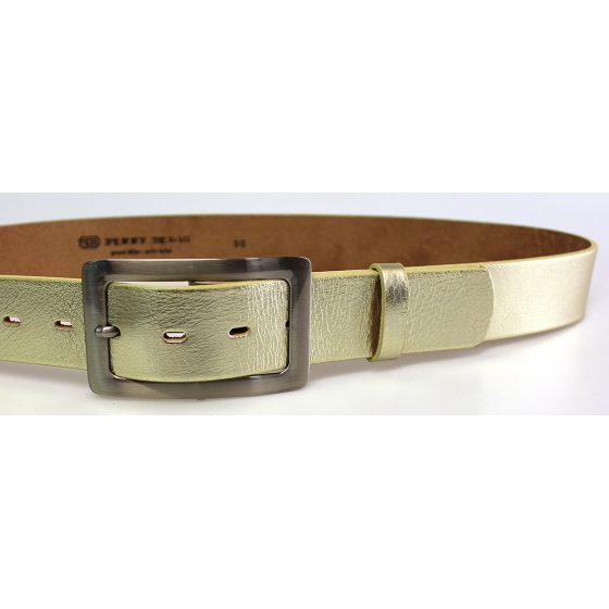 Dámský kožený opasek EXKLUZIV 42-173 zlatý