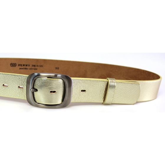 Dámský kožený opasek EXKLUZIV 99-173 zlatý