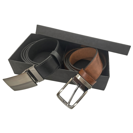 Double set kožených opasků 35-020-2-60 a 35-020-1PS-48