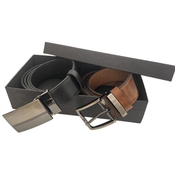 Double set kožených opasků 35-020-2-60 a 35-020-1PS-48
