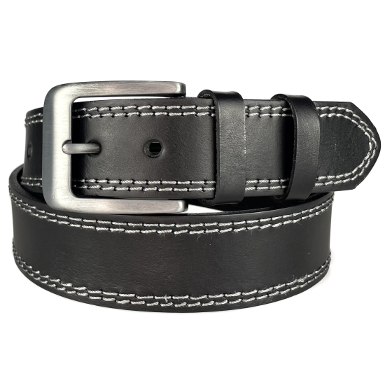 Pánský kožený opasek 02-2-B-60 černý
