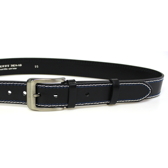 Pánský kožený opasek 02NKS-2-B-M černý