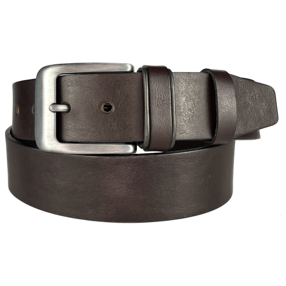 Pánský kožený opasek 2-PR1-40 tmavě hnědý