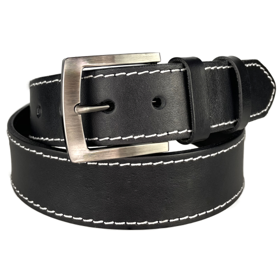 Pánský kožený opasek 25-1-B-60 černý