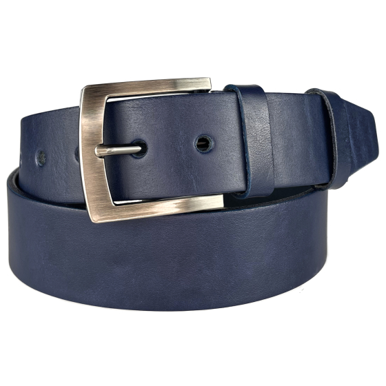 Pánský kožený opasek 25-56 modrý