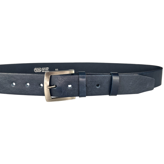 Pánský kožený opasek 25-59 modrý