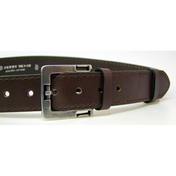 Pánský kožený opasek 27-1-40 tmavě hnědý