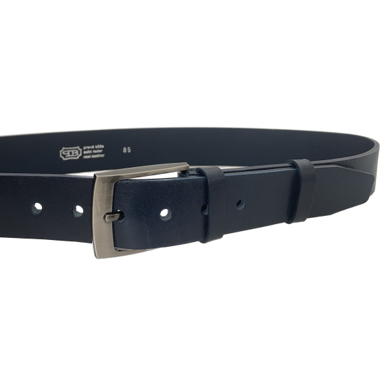 Pánský kožený opasek 34-59 modrý