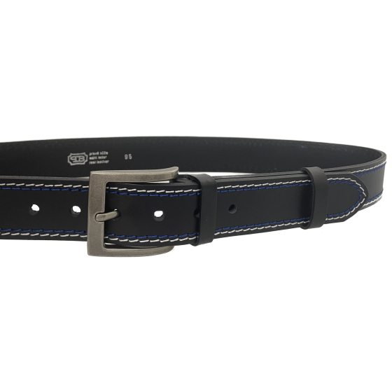 Pánský kožený opasek 501-2-B-M-60 černý
