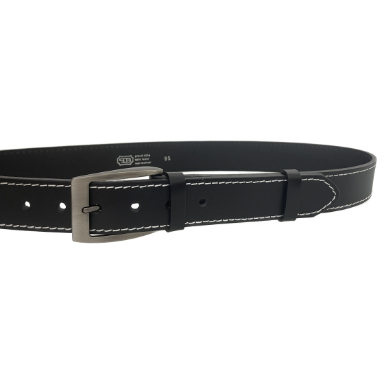 Pánský kožený opasek 504-1-B-60 černý