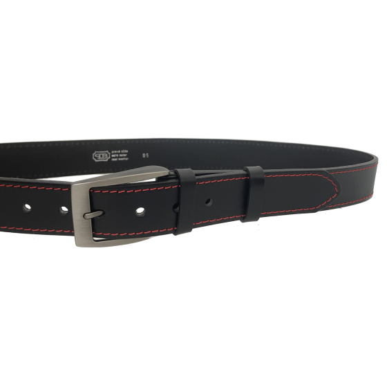 Pánský kožený opasek 504-1-CV-60 černý