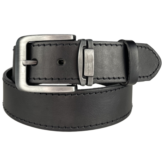 Pánský kožený opasek 507-1-60-černý