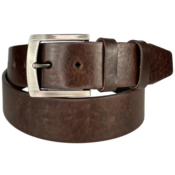 Pánský kožený opasek EXKLUZIV 25-V1-40 hnědý