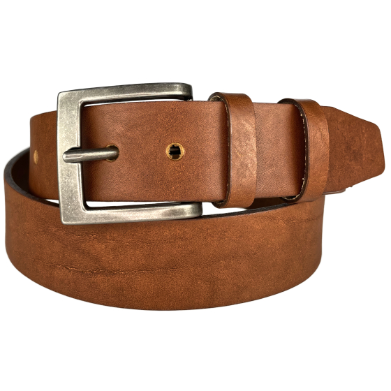 Pánský kožený opasek EXKLUZIV 501-R42 světle hnědý