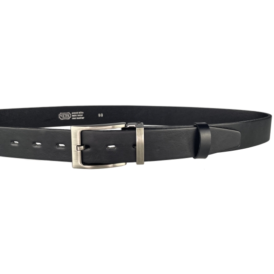 Pánský kožený společenský opasek 35-100-22-60 černý
