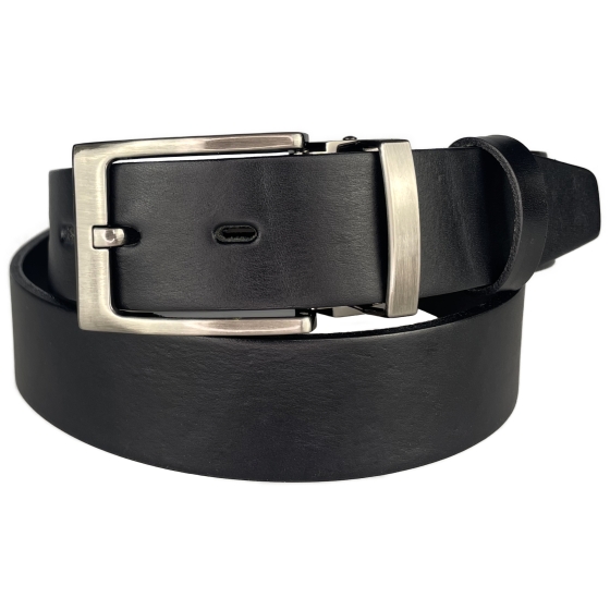 Pánský kožený společenský opasek 35-100-22-60 černý