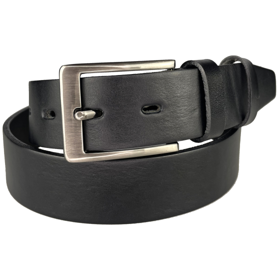 Pánský kožený společenský opasek 35-100-4-60 černý