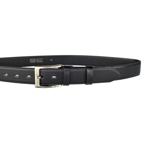 Pánský kožený společenský opasek s trnovou sponou 35-020-9-60 černý