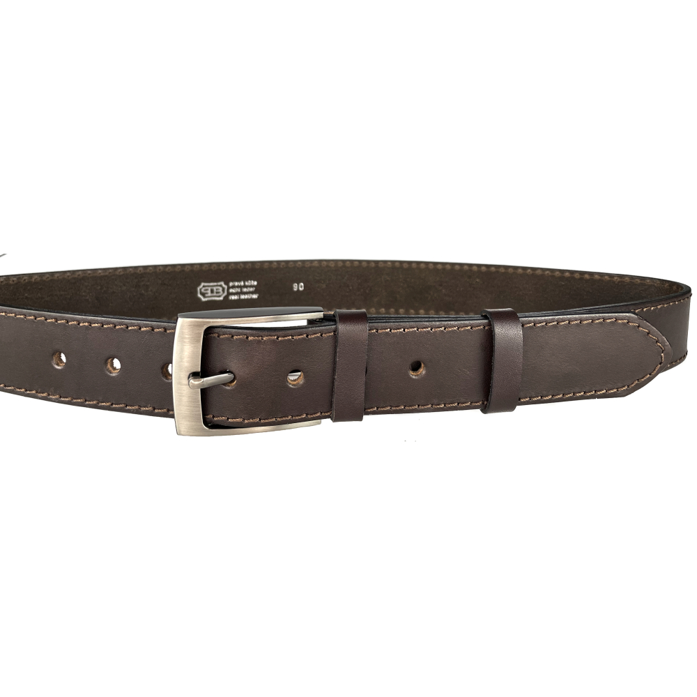 Pánský kožený opasek 34-1-40 hnědý