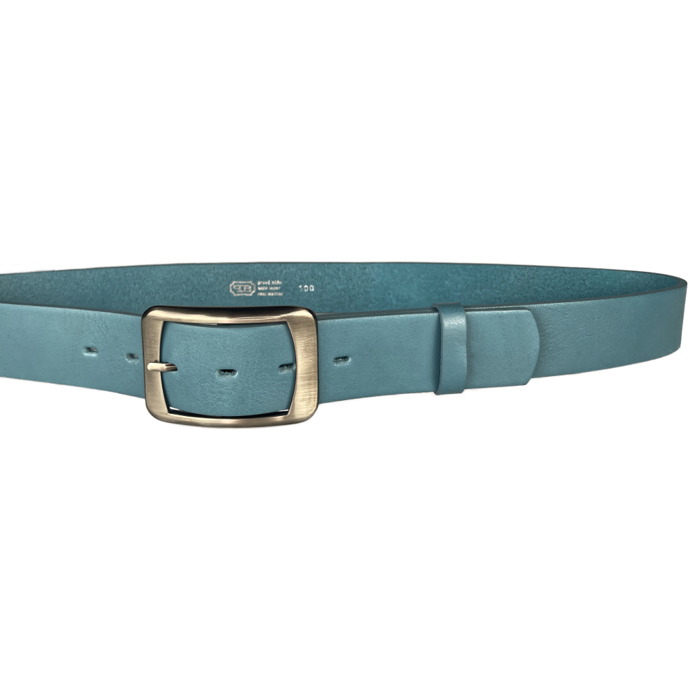 Dámský kožený opasek 16257 modrý