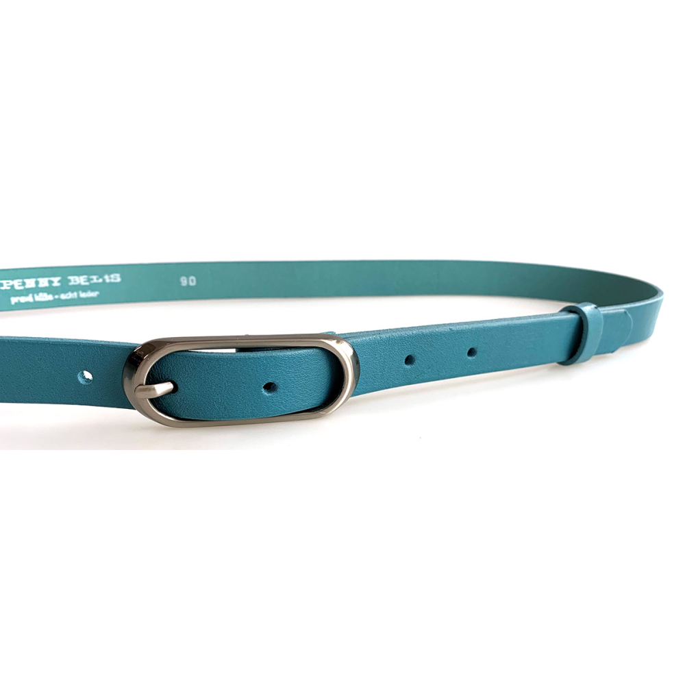 Dámský kožený opasek 20-175-57 modrý