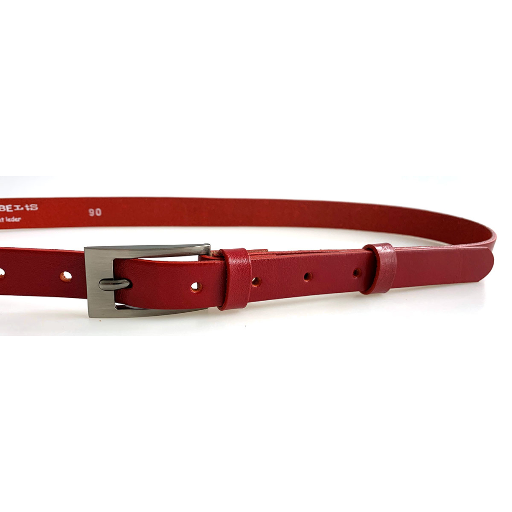 Dámský kožený opasek 20-184-93 červený