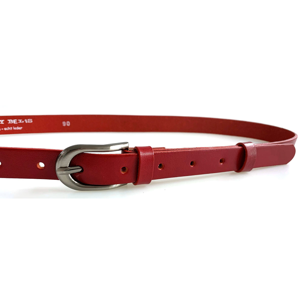 Dámský kožený opasek 20-186-93 červený