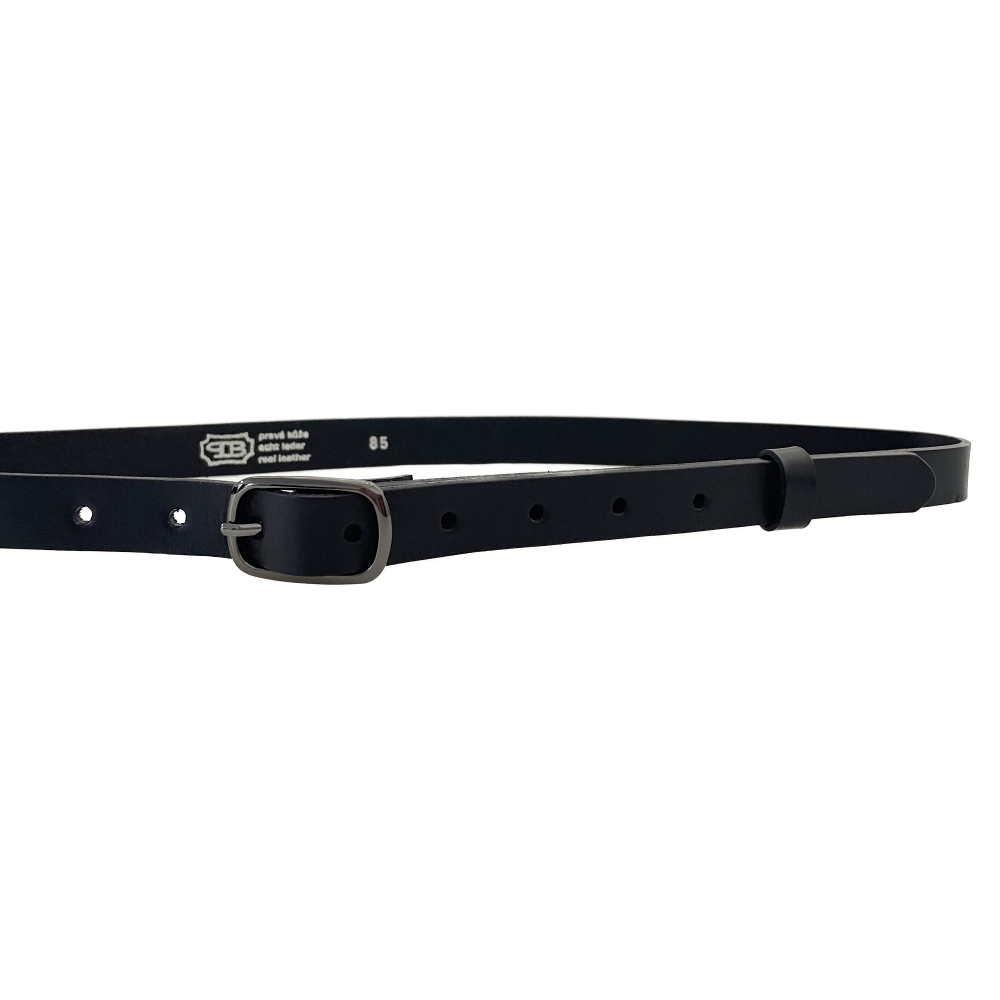 Dámský kožený opasek 20-203-63 černý