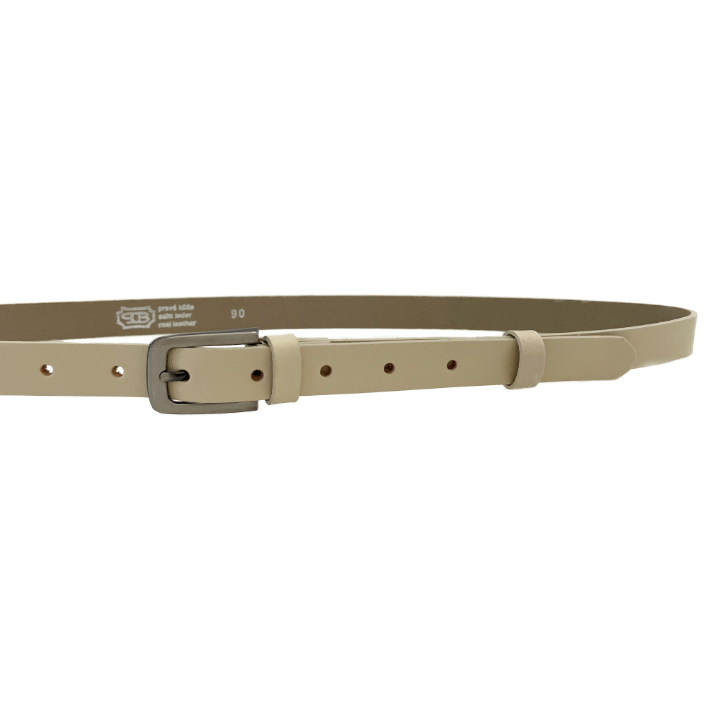 Dámský kožený opasek 20-204-44 krémový