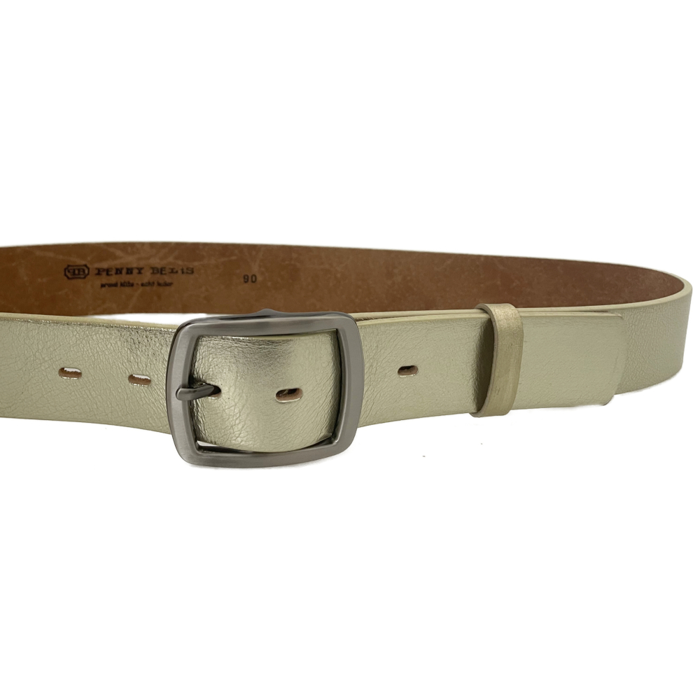 Dámský kožený opasek 46173 zlatý