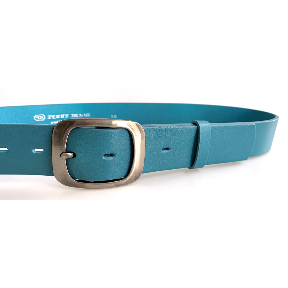 Dámský kožený opasek 9957 modrý