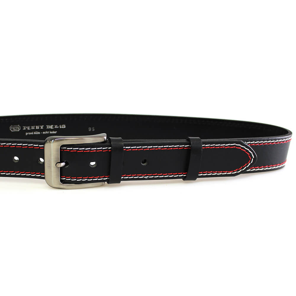 Pánský kožený opasek 02NKS-2-B-CV černý