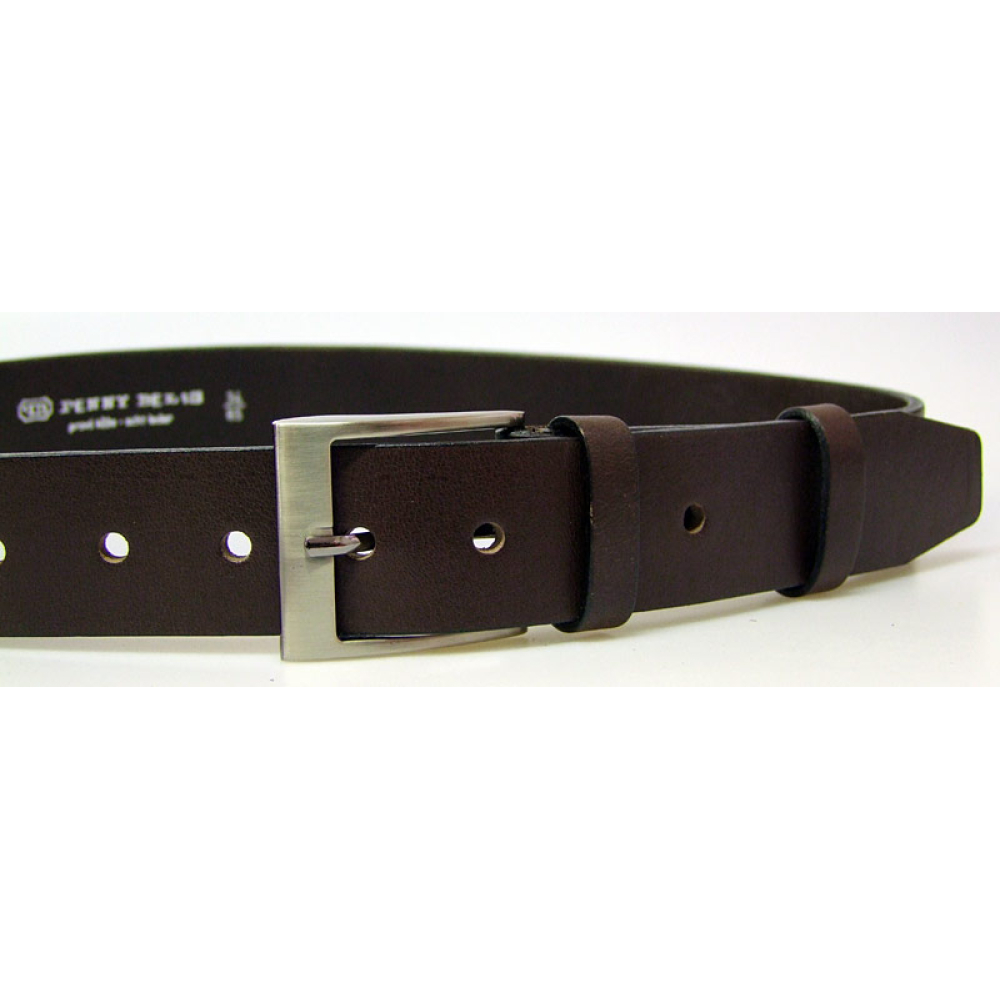 Pánský kožený opasek 22-40 tmavě hnědý