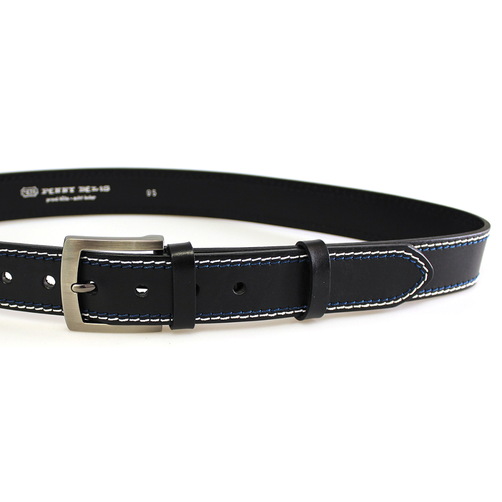 Pánský kožený opasek 25-2-B-M černý